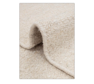 Ivory Minimal Handwoven Wool Rug – Elegant Modern Carpet