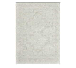 Medallion Tribal Flatweave Rug | Ivory & Warm White