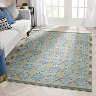 Kavi Blue Scandinavian Flatweave Rug
