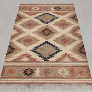 Beige Tribal Diamond Rug